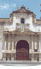 Entrada lateral de la Catedral en la zona centro de Aguascalientes, Ags. México