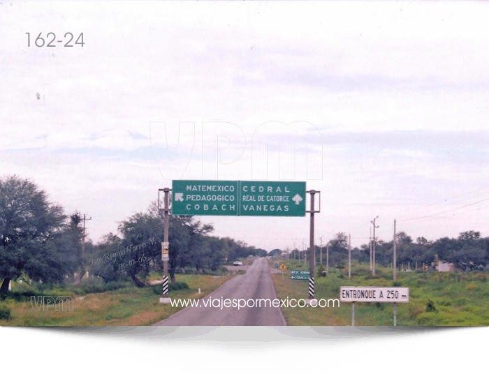 Carretera del pueblo de Cedral y enseguida de éste, a la desviación que lleva al pueblo de Real de catorce, S.L.P. México