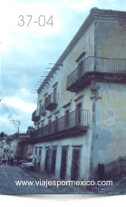 Fachada de la Casa de la Moneda antigua en Real de Catorce, S.L.P. México