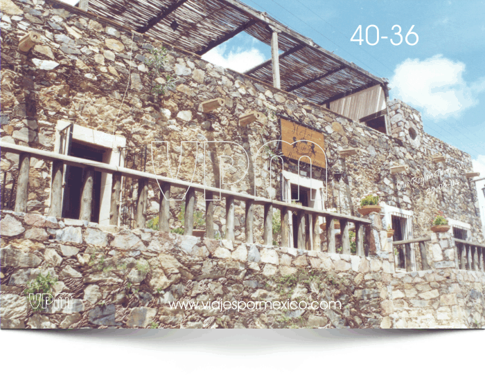 Fachada del Hotel Ruina del Real en Real de Catorce, S.L.P. México
