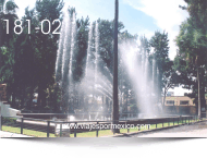 Otra vista de Las aguas danzando en el Parque de las tres Centurias en Aguascalientes, Ags. México