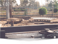 Maqueta de la estación del ferrocarril en el Parque Museo de las Tres Centurias en Aguascalientes, Ags. México