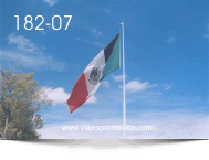 Bandera de México en el Parque Museo de las tres Centurias en Aguascalientes, Ags. México
