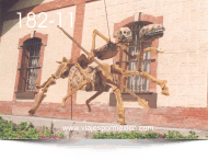 La calaca en su caballo en el Parque Museo de las tres Centurias en Aguascalientes, Ags. México