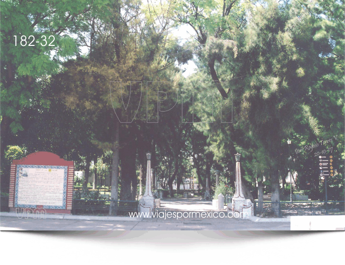 Vista parcial del Parque Museo de las tres Centurias en Aguascalientes, Ags. México