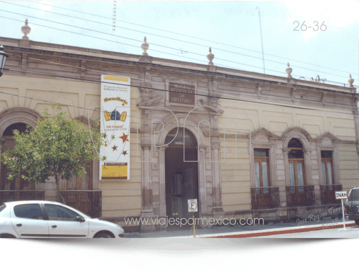 Fachada del Museo Regional de Historia en la zona centro de Aguascalientes, Ags. México
