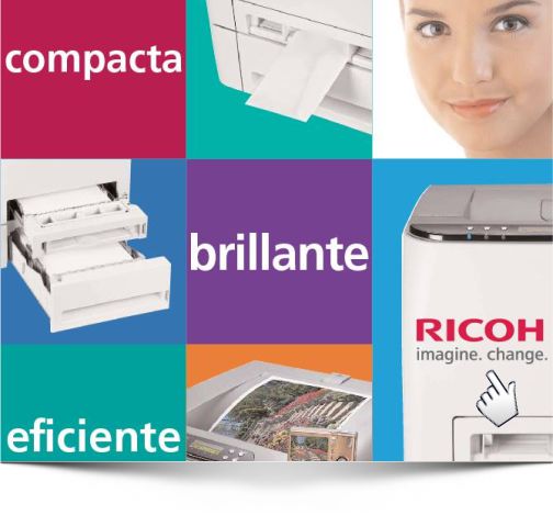 Copiadoras, Duplicadoras y Multifuncionales de la marca Ricoh - Pulsa aquí para ir a su sitio web  - Se abrirá en una nueva ventana