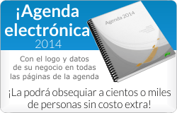¡Agenda electrónica 2014 - Con el logo y datos de su negocio o producto en todas las páginas de la agenda!