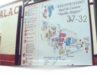 Mapa del pueblo ubicado en la parte exterior de la casa municipal de Real de Catorce, S.L.P. México