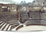 El graderío y vista parcial del ruedo del Palenque de Real de Catorce, S.L.P. México